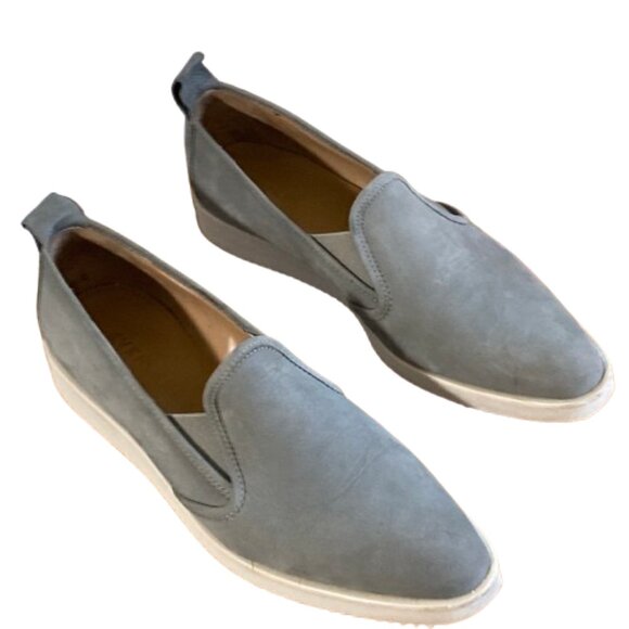 Everlane Street Loafers SALE! Gray Nubuck Italian Almond Toe Slip On Flat Sz 10. - Picture 1 of 10